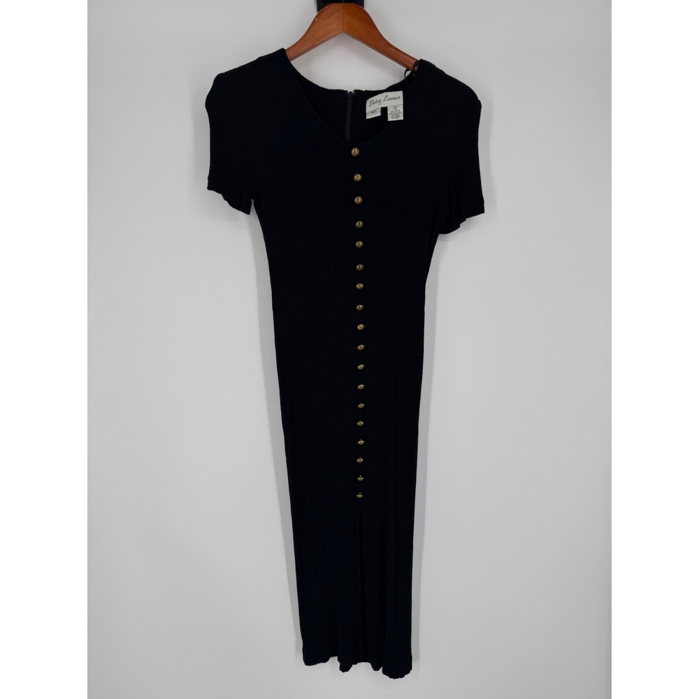 Betsy Lauren Womens Maxi Dress Small Vintage 90s Old Money Bodycon Quiet Luxury